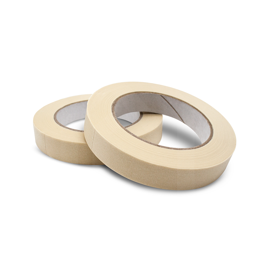 Krepp-Klebeband 19 mm – hitzebeständiges Malerband bis 80 °C, doppelte Darstellung, ideal für präzises Abkleben bei Maler- und Lackierarbeiten