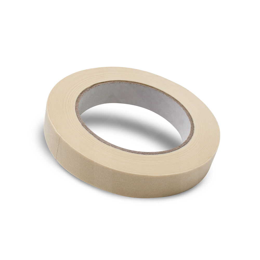 Krepp-Klebeband 19 mm – hitzebeständiges Malerband bis 80 °C, optimal für sauberes Abkleben bei Maler- und Lackierarbeiten