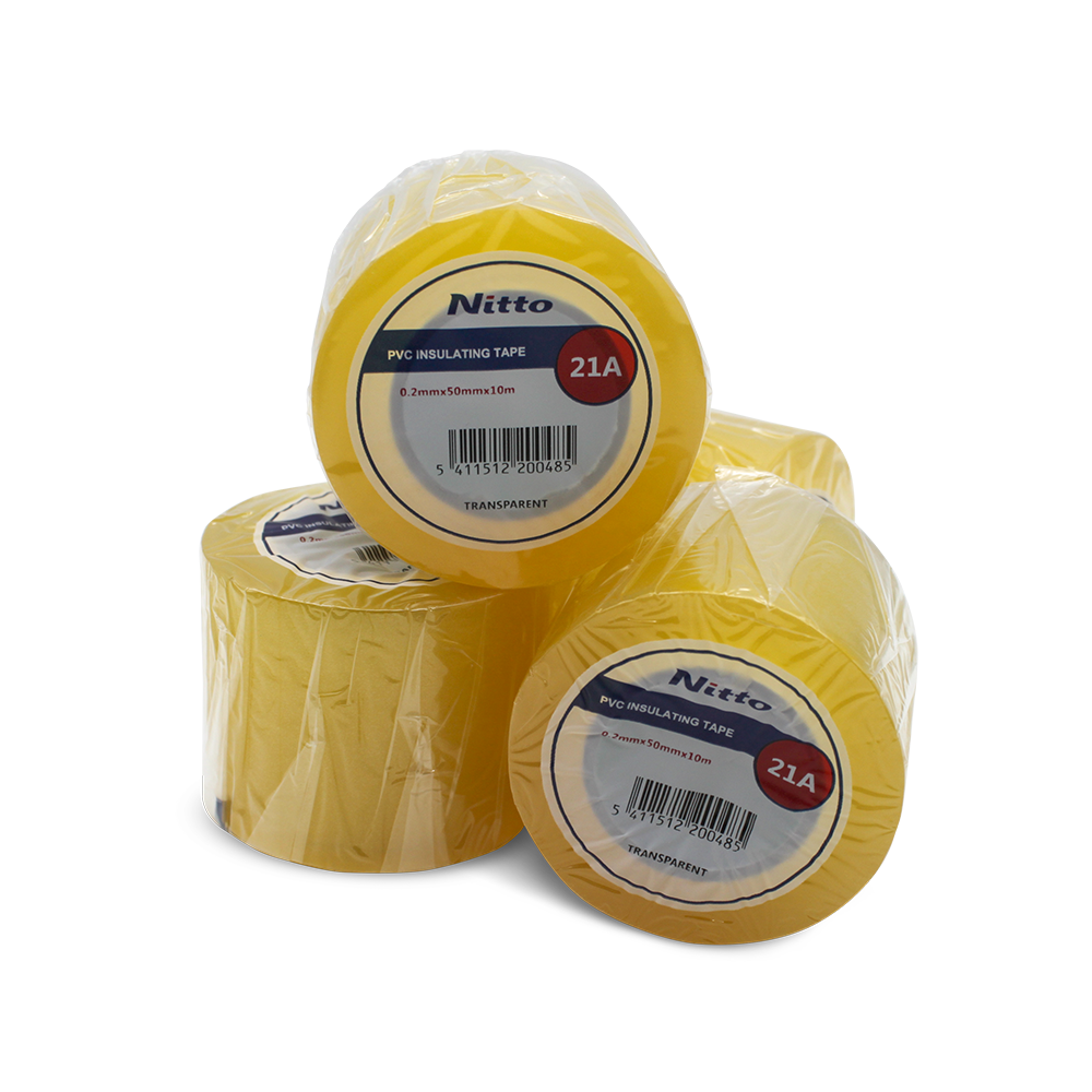 Nitto 14A transparentes PVC-Multifunktionsband – ideal zur Rohrumwicklung, Oberflächenabdeckung und für Anwendungen im Elektro- und Industriebereich