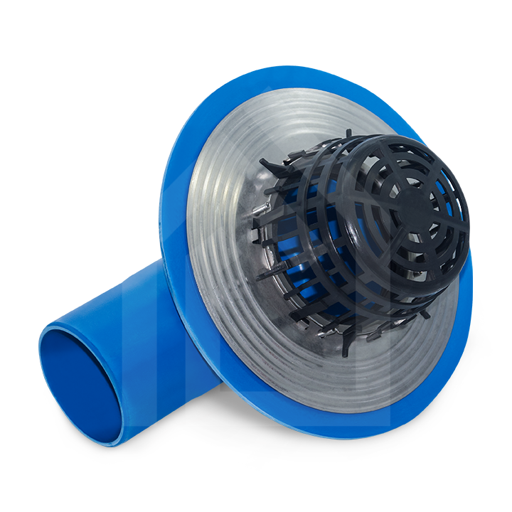 Grumbach Universal Gully, waagerechte und quer Ansicht, robuster Kunststoffablauf für sichere Entwässerung im Außenbereich