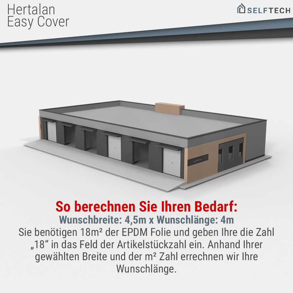 Hertalan Easy Cover EPDM-Abdichtungsplane Standard