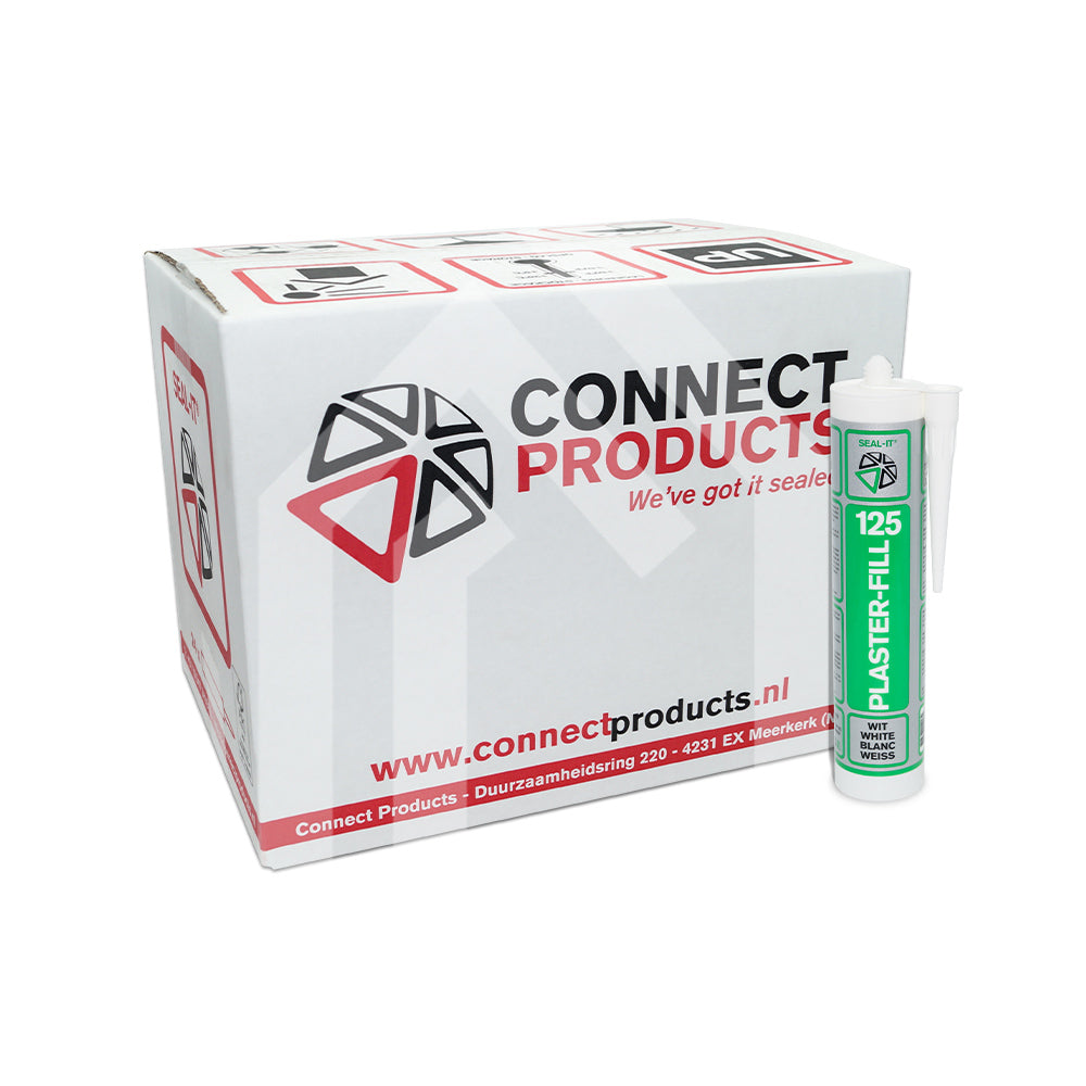 Connect Seal-it Plaster Fill 125 – 310-ml-Kartusche mit Kartonverpackung, hochwertiges Füll- und Spachtelmaterial für Risse und Unebenheiten im Innenbereich