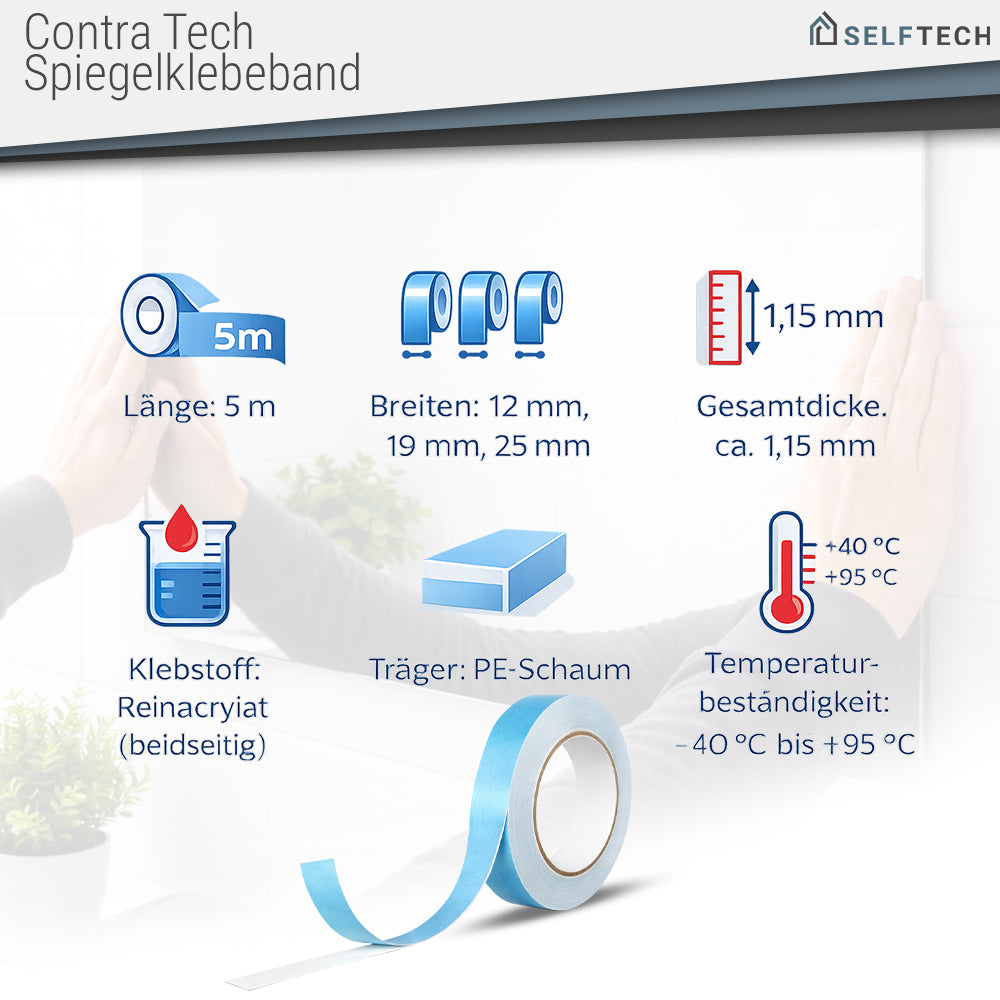 Contra Tech - Spiegelklebeband