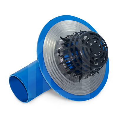 Grumbach Universal Gully, waagerechte und quer Ansicht, robuster Kunststoffablauf für sichere Entwässerung im Außenbereich