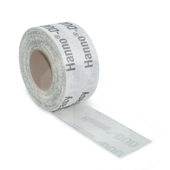 Hanno Folienband Duo Easy, Produktbild mit zwei Rollen, selbstklebendes Abdichtungsband für flexible und dauerhafte Dichtung im Bau- und Fensterbereich