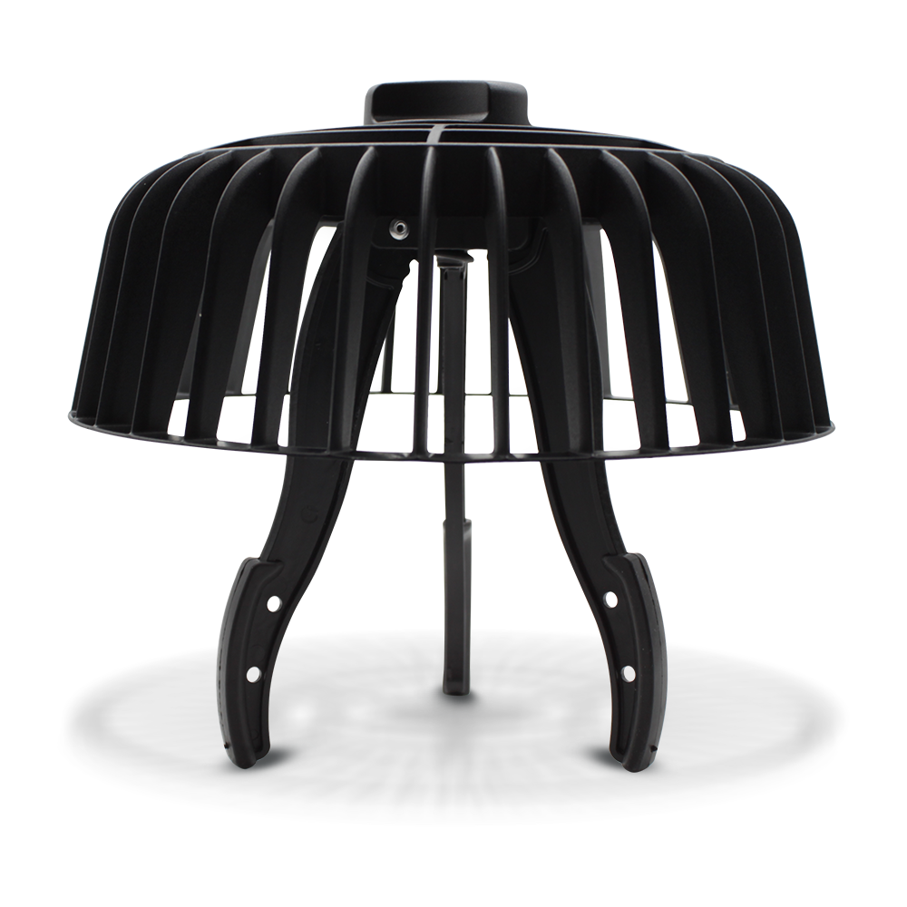 Laubfangkorb mit Drehmechanik – hochwertiges Dachablaufgitter von Selftech in Aufsicht, verhindert zuverlässig Laubverstopfungen und ermöglicht leichte Reinigung durch Drehfunktion