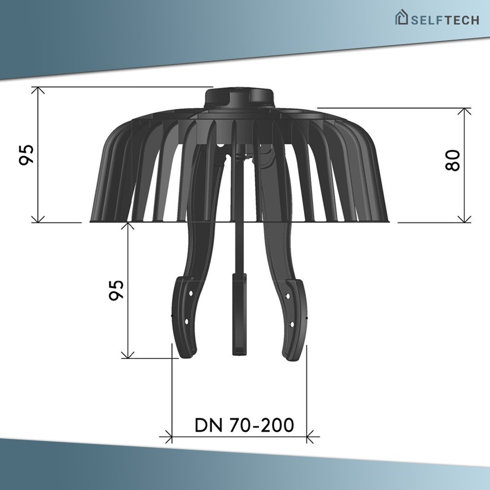 Laubfangkorb mit Drehmechanik – stabiler Dachablaufkorb aus Kunststoff zur Laubfilterung, mit praktischer Drehfunktion für einfache Wartung und Reinigung
