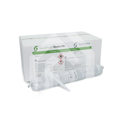 Novoproof FA Fassadenkleber – 12er-Karton mit 600-ml-Beuteln, leistungsstarker Klebstoff für Fassadenarbeiten mit hoher Haftung und Wetterbeständigkeit