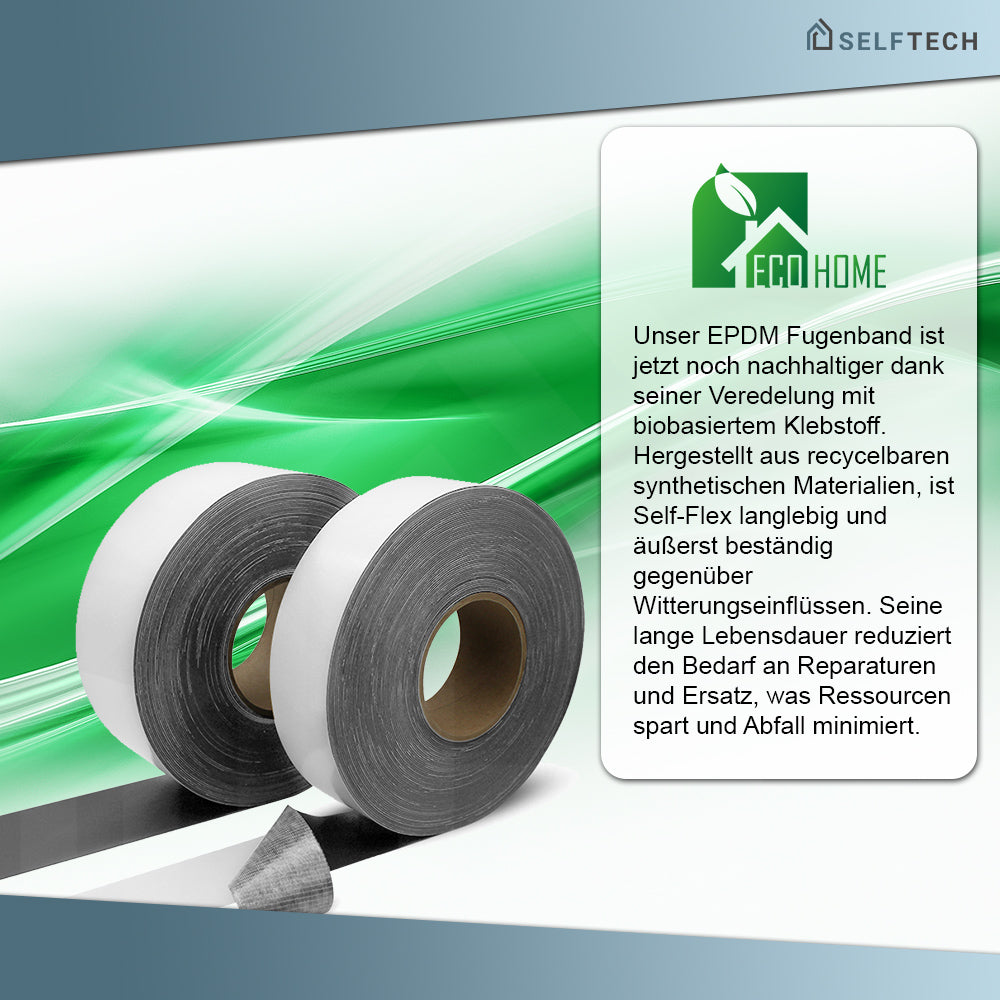 Self-Flex - selbstklebendes EPDM Fugenband 0,8mm - 25m