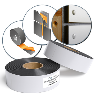 Self-Flex - selbstklebendes EPDM Fugenband 0,8mm - 25m