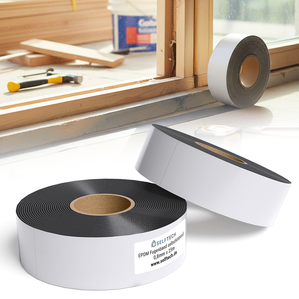 Self-Flex - selbstklebendes EPDM Fugenband 0,8mm - 25m