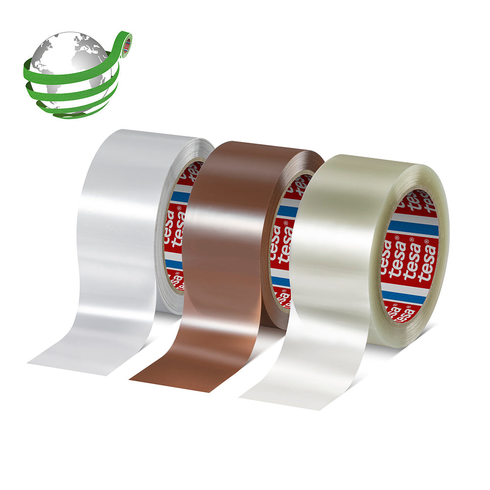 tesa® 60416 – Nachhaltiges, geräuscharmes Packband aus recyceltem PET