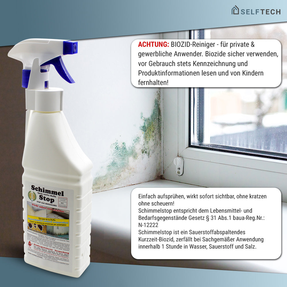 Selftech Schimmel Stopp Reiniger, kraftvolles Reinigungsmittel gegen Schimmel, Hausschwamm und Pilze zur effektiven Entfernung und Vorbeugung in Innenräumen-Artikelbild-6