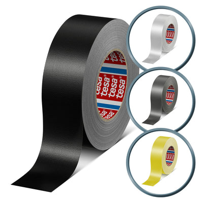 tesa Premium Gewebeband 4688 Panzertape – starkes, reißfestes Gewebeband für Reparaturen und vielseitige Einsatzbereiche - Farbe schwarz