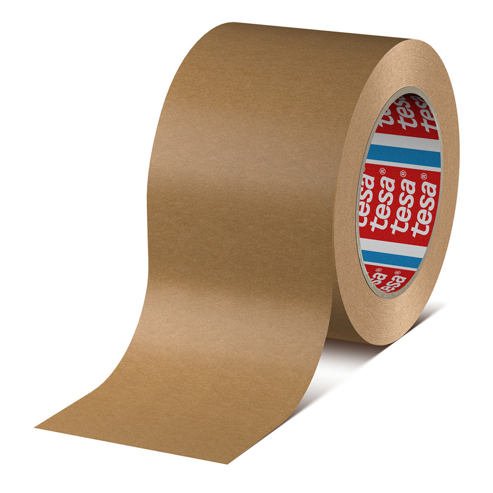 tesa 4713 umweltfreundliches Papierklebeband in 75 mm Breite – starkes, recycelbares Universal-Packband für nachhaltiges Verpacken und Versand
