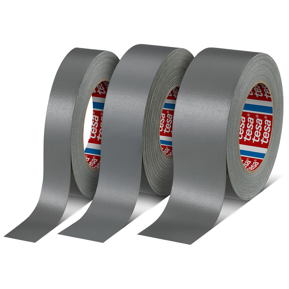 tesa Premium Gewebeband 4651 Panzertape – starkes, reißfestes Gewebeband für Reparaturen und vielseitige Einsatzbereiche - Farbe silber